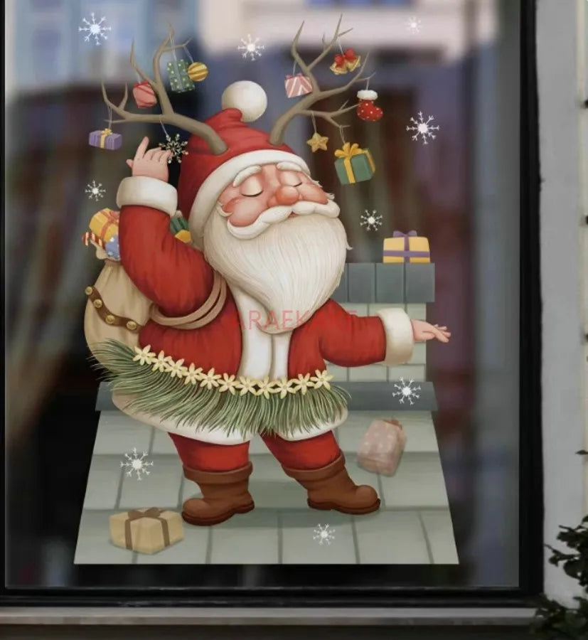 Christmas Snowflake & Reindeer Window Clings - Image 5