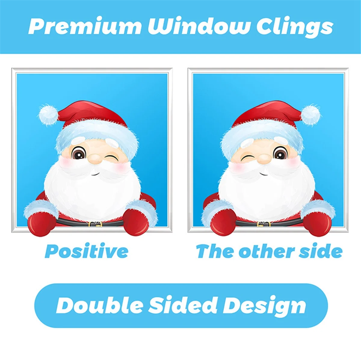 Festive Christmas Snowflake Window Clings & Decals - Image 5