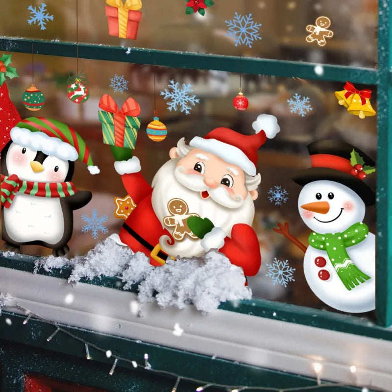 Festive Santa and Snowflake Window Stickers - Image 19