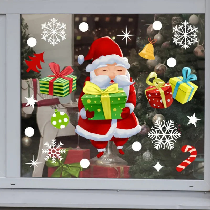 Festive Santa and Snowflake Window Stickers - Image 16