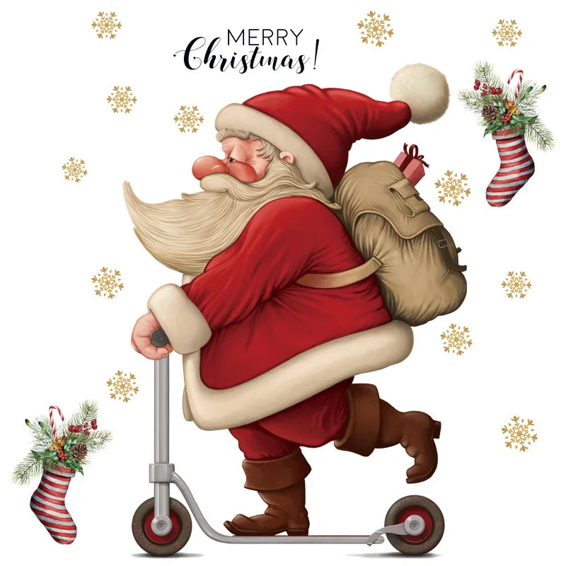 Festive Santa & Christmas Tree Window Stickers - Image 8
