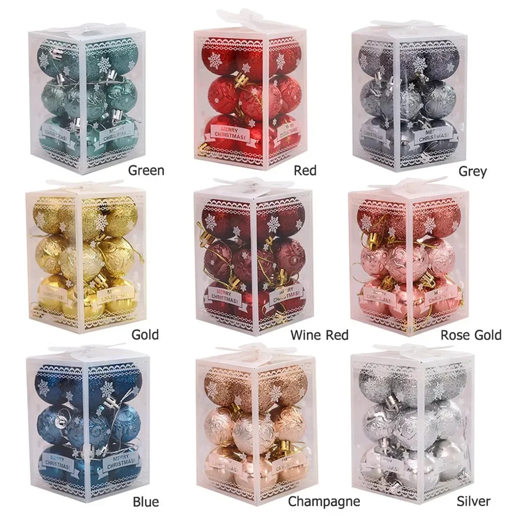 Glittering Christmas Tree Baubles for Festive Decor - Image 9