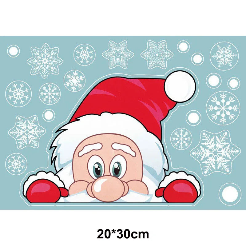 Festive Santa & Snowman Reusable Window Clings - Image 43