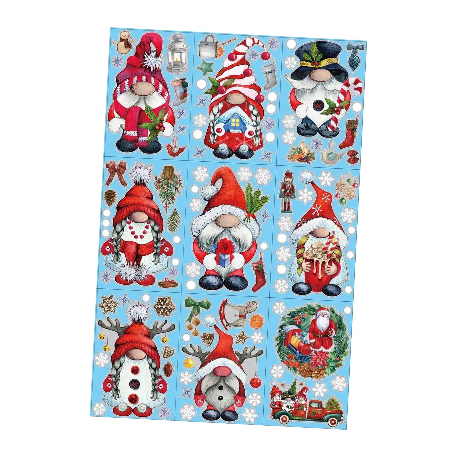 Festive Gnome Window Clings for Christmas Cheer - Image 7