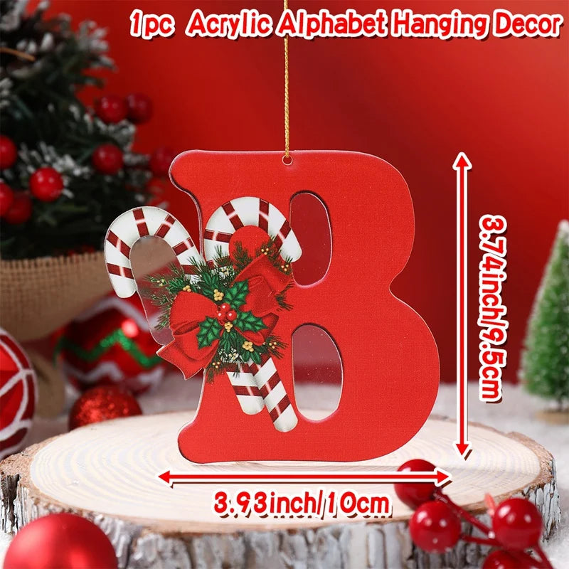 Customizable Acrylic Christmas Letter Ornaments - Image 23