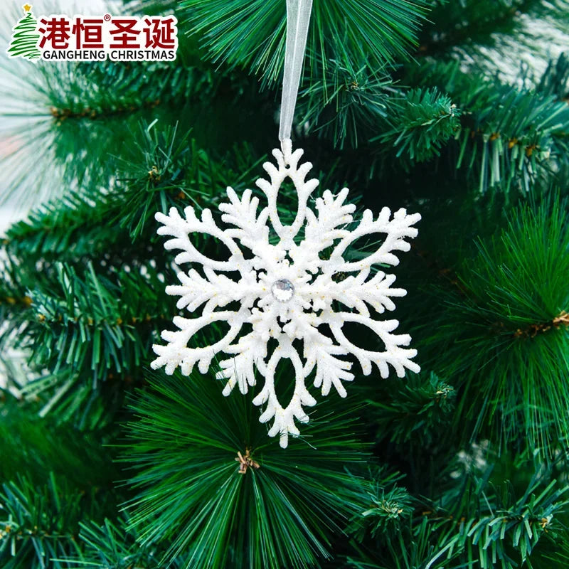 Large White Snowflake Ornaments for Festive Decor - Image 5