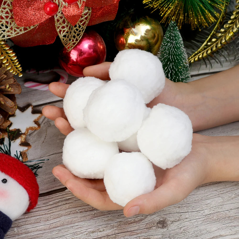 Realistic Polyester Snowballs - 20/5PCS for Christmas Decor - Image 21