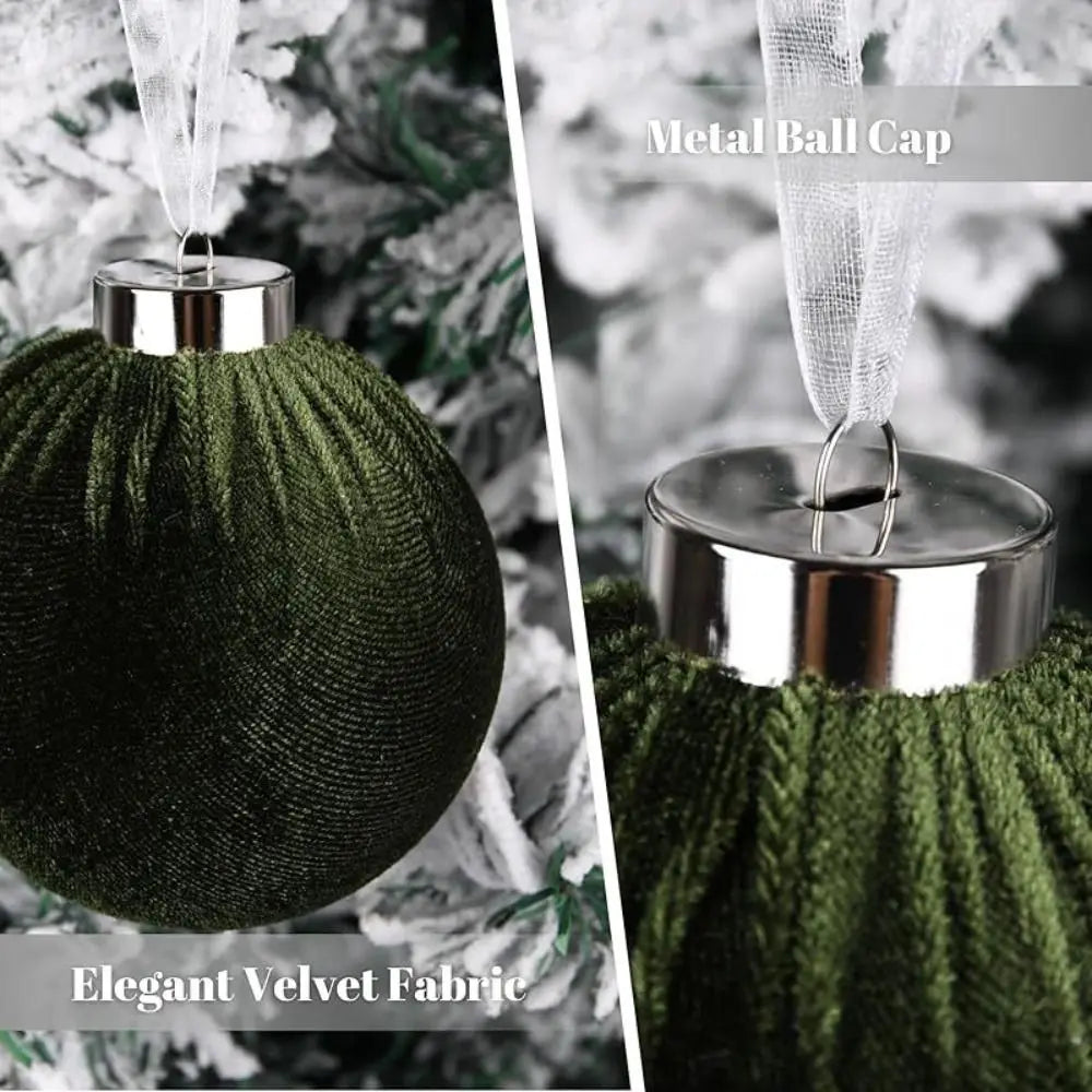 15 Velvet Christmas Ball Ornaments – Shatterproof Decor - Image 8