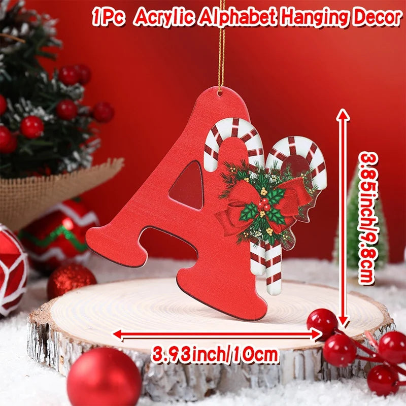 Customizable Acrylic Christmas Letter Ornaments - Image 24