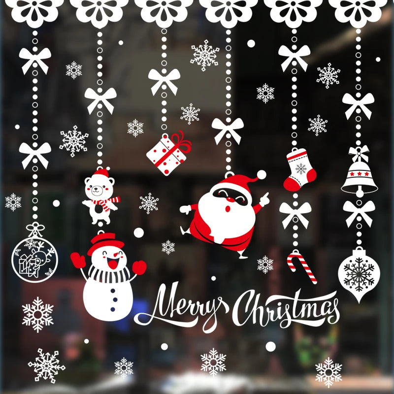 Festive Glass Door & Window Christmas Stickers - Image 5