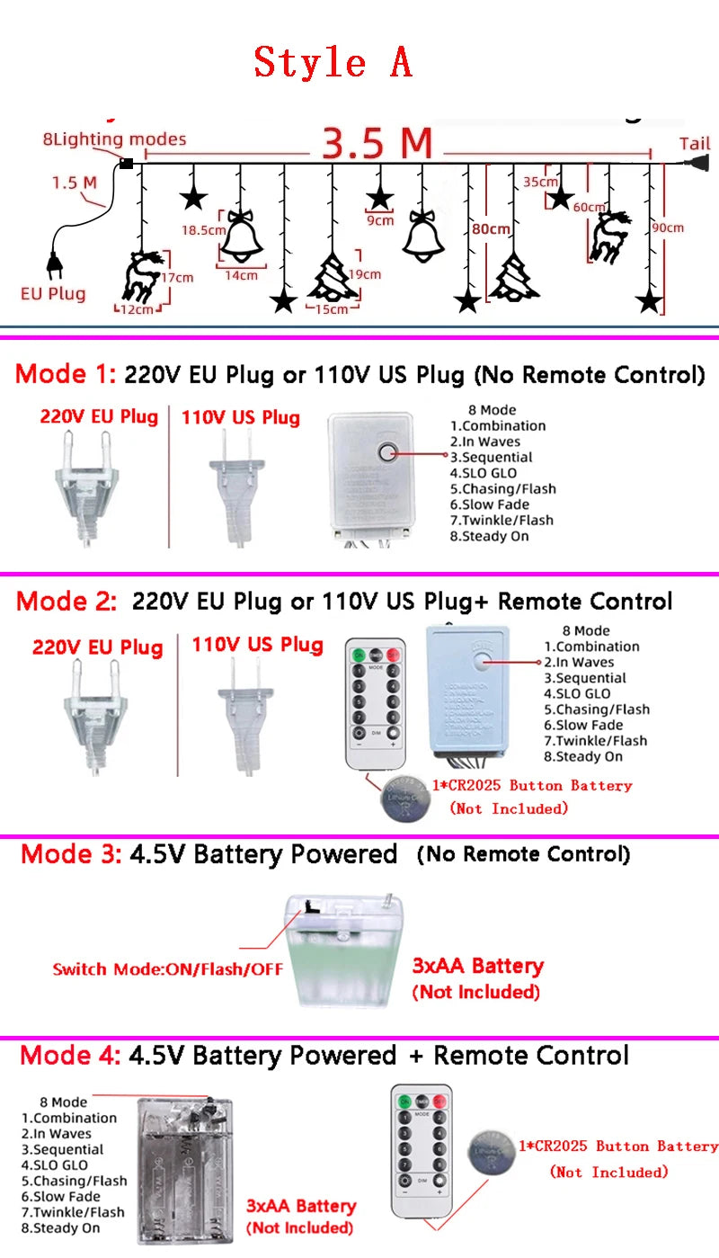 LED Star & Moon Fairy String Lights for Christmas - Image 21
