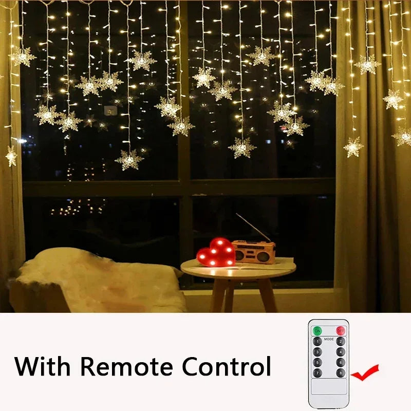 Enchanting LED Snowflake Fairy Lights for Christmas - Image 12