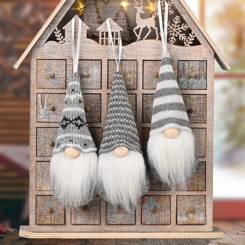 Set of 3 Christmas Gnome Elf Ornaments - Image 21