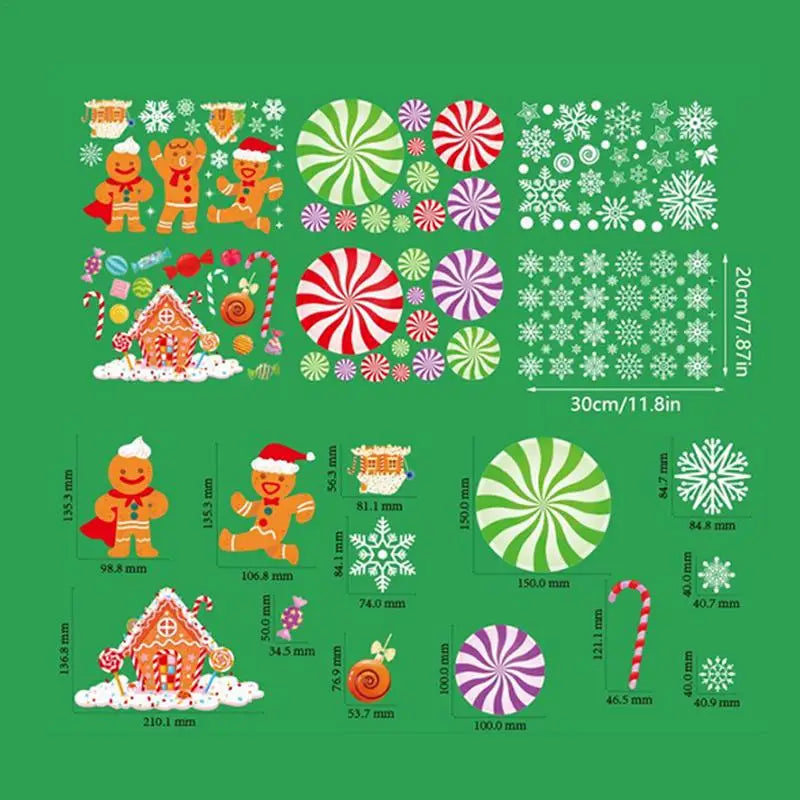 Festive Gingerbread Man Window Stickers for Christmas - Image 6