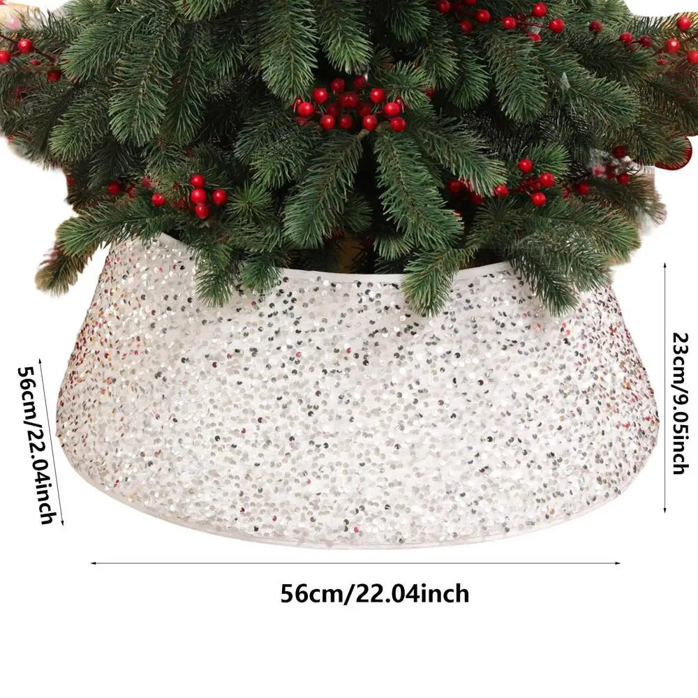 Sparkling Sequin Christmas Skirt for Festive Decor - Image 10