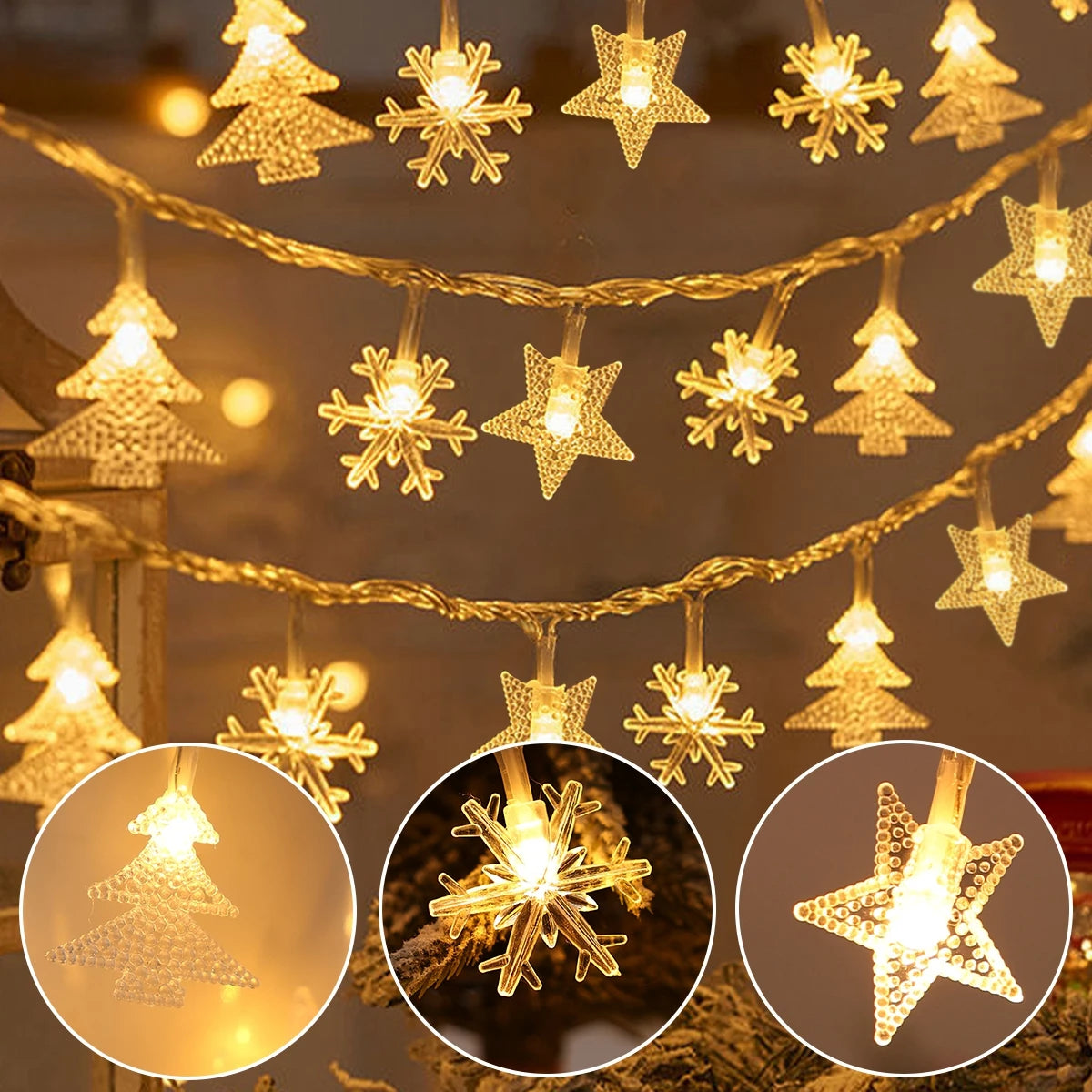Snowflake LED Christmas Tree Hanging Decor - Image 13
