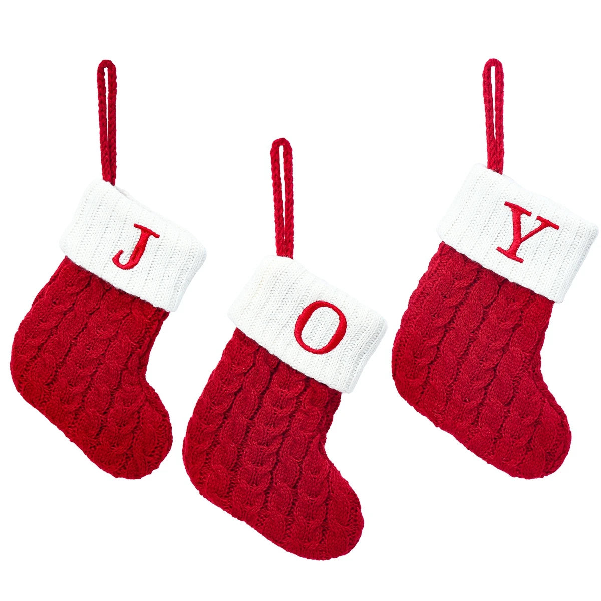 Knitted Snowflake Christmas Stocking Decoration Gift - Image 48