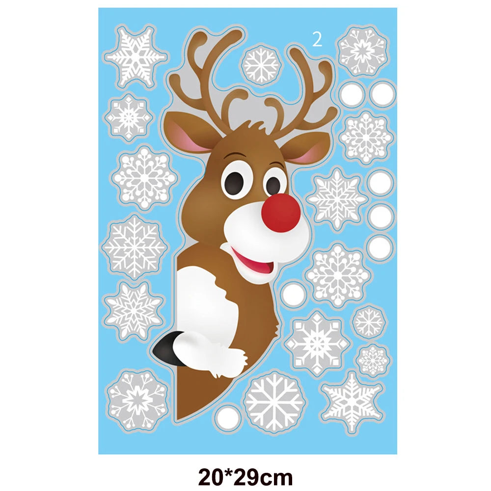 Festive Snowflake & Santa Window Clings - Image 42