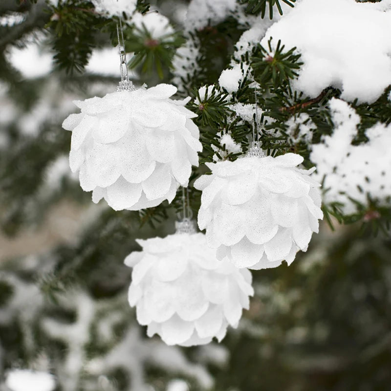 Shatterproof White Foam Christmas Tree Ornaments - Image 7