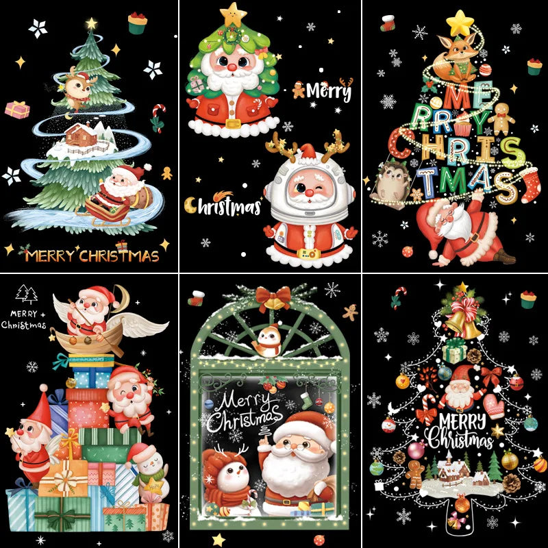 Festive Santa & Christmas Tree Window Stickers - Image 33