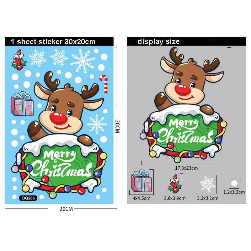 Festive Santa & Snowman Window Stickers - Image 18