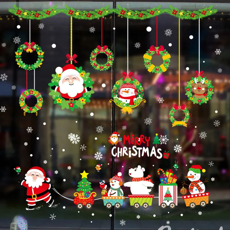 Festive Christmas Window Stickers for Home Decor - Image 12