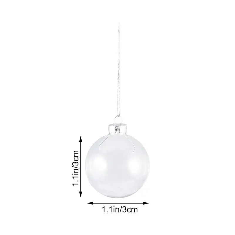 12PCS Transparent Glass Christmas Tree Ornaments - Image 6