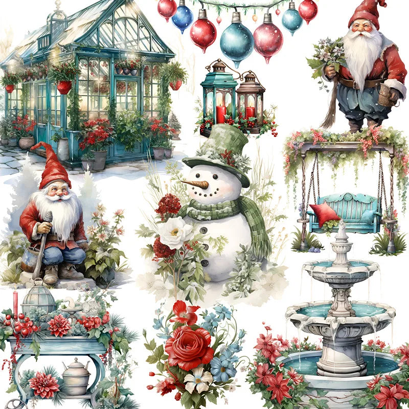Christmas Garden Stickers for Fun Crafting