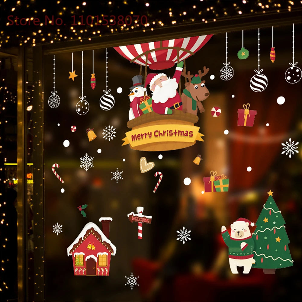 Removable Santa Claus & Christmas Tree Wall Stickers - Image 28