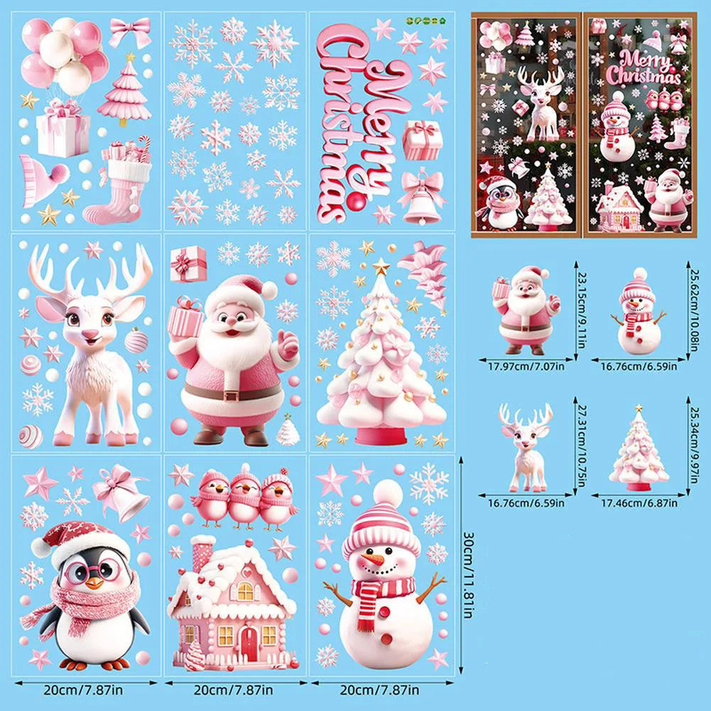 Festive Christmas Window Clings - 143 Reusable Stickers - Image 8