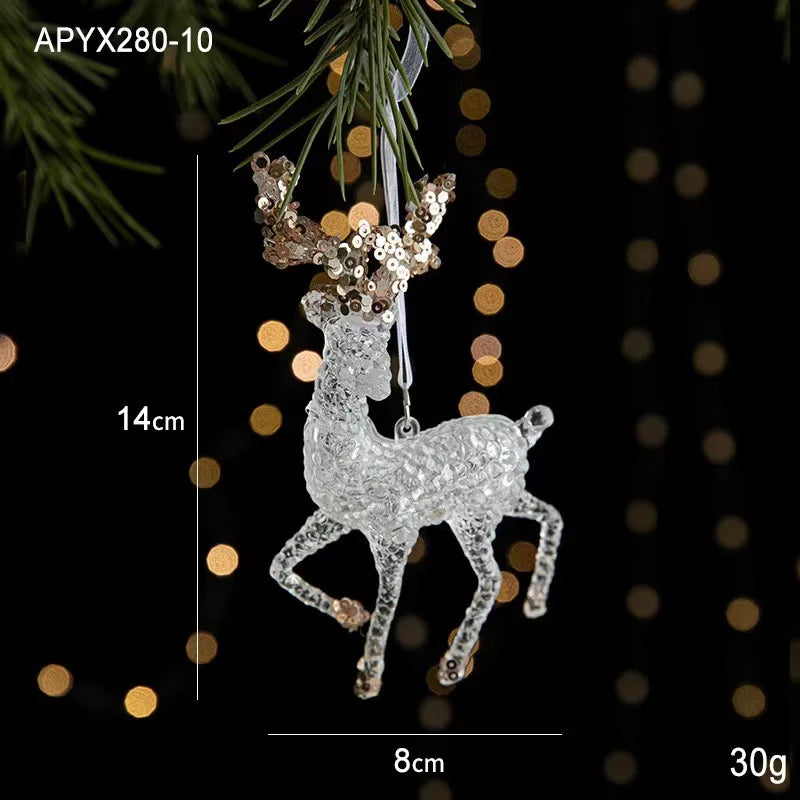 Sparkling Snowflake Acrylic Pendant Decor for Christmas - Image 14