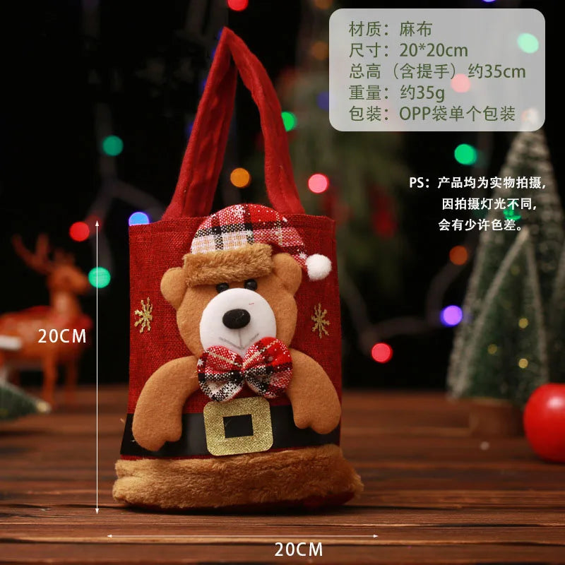 Whimsical Christmas Gift Bags: Santa, Snowman & Elk - Image 8