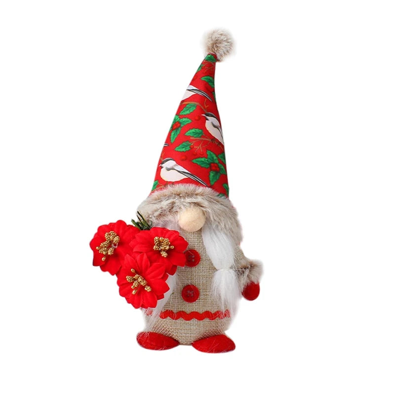 Whimsical Plush Gnome Hanging Ornament for Christmas - Image 4