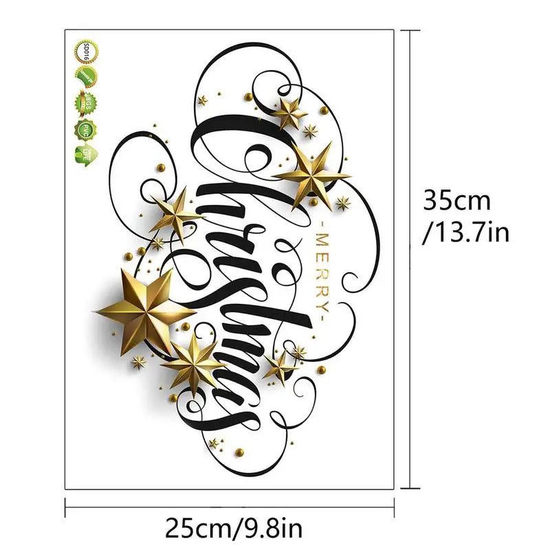 Festive Removable Christmas Window Clings Decor - Image 6