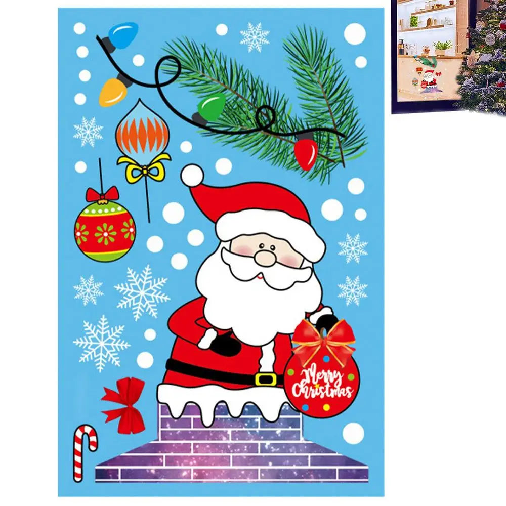 Festive Santa & Reindeer Window Clings - Waterproof! - Image 12