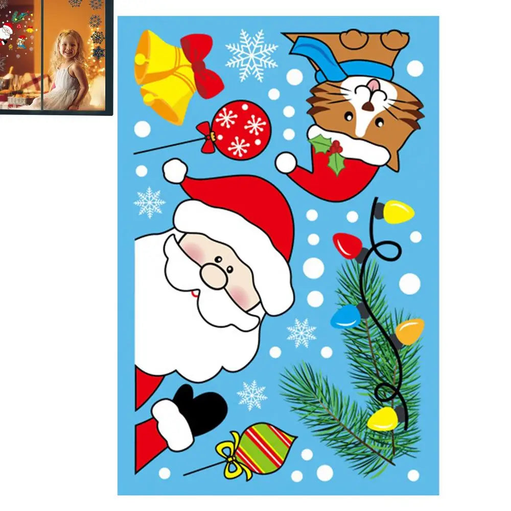 Festive Santa & Reindeer Window Clings - Waterproof! - Image 14