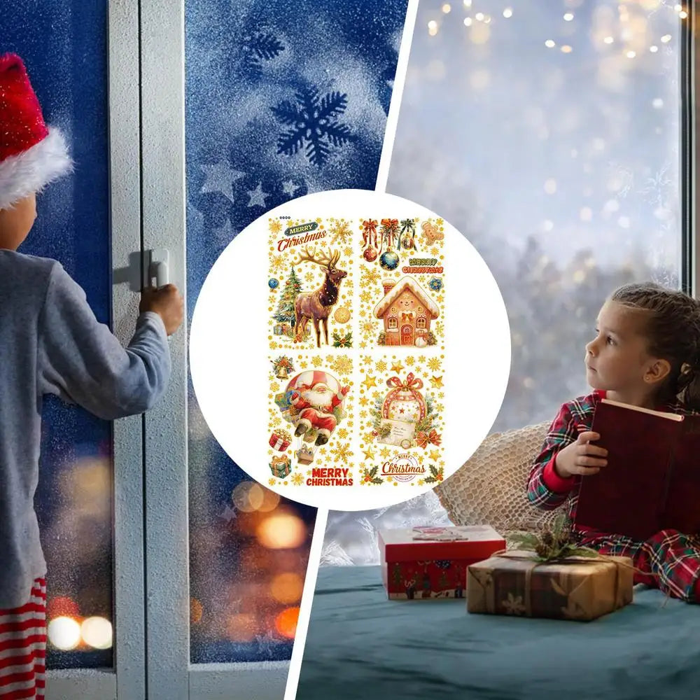 Festive Removable Christmas Window Clings - Set of 4 - Image 17