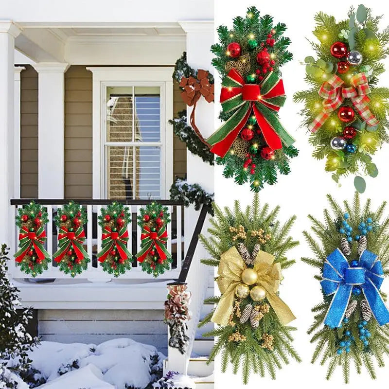 Festive Christmas Swag Garland for Stairs & Decor