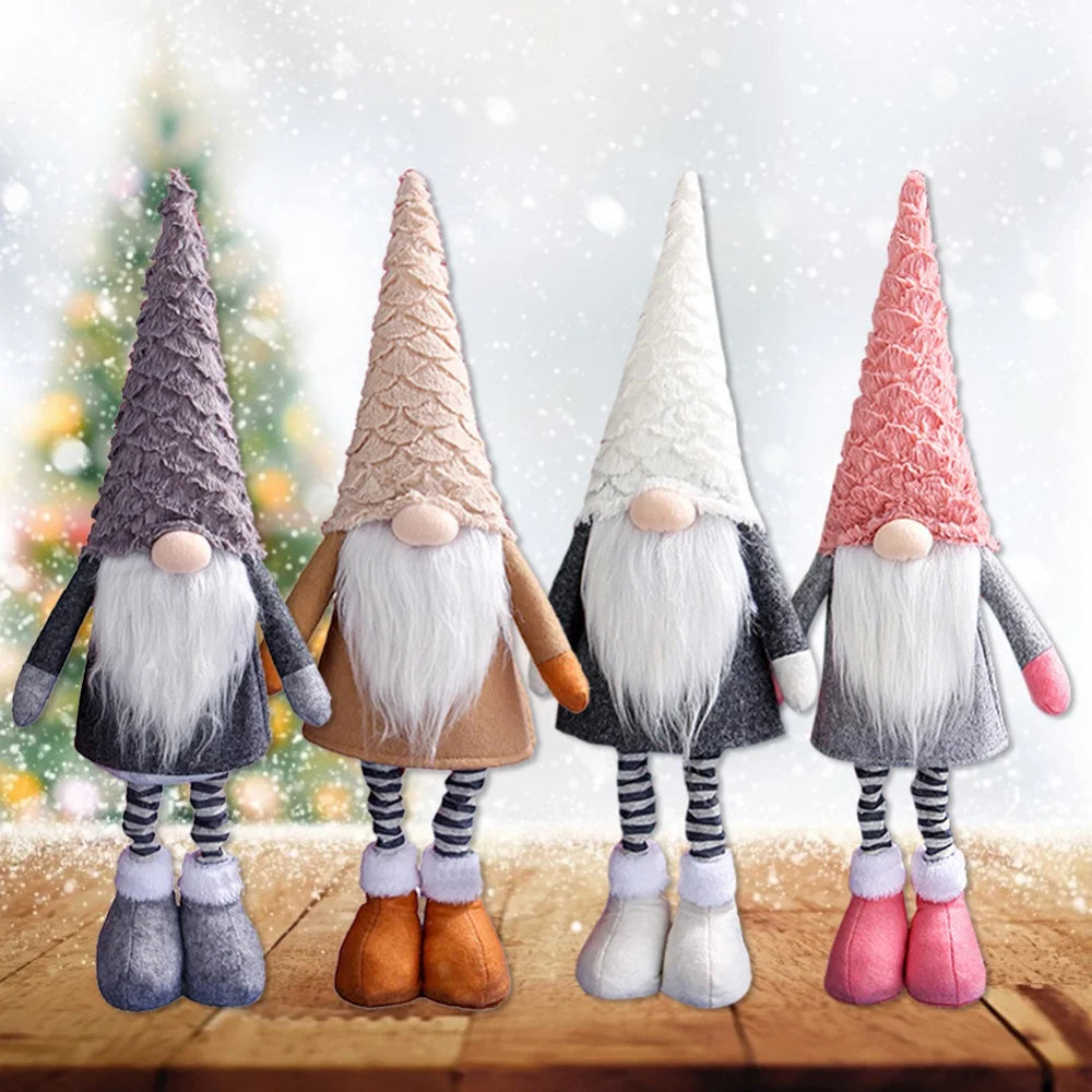 Handmade Plush Gnome with Retractable Legs for Christmas - Image 11