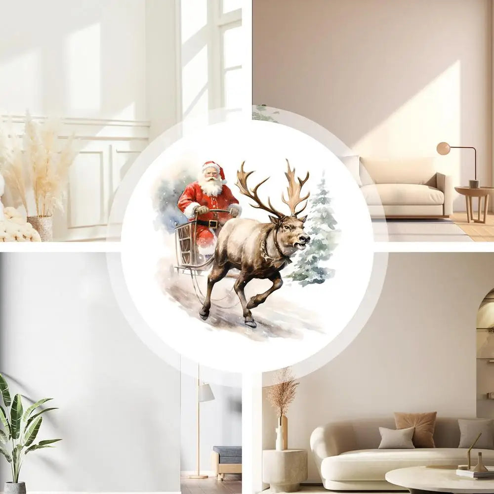Santa Claus & Reindeer Christmas Wall Decals - Image 10