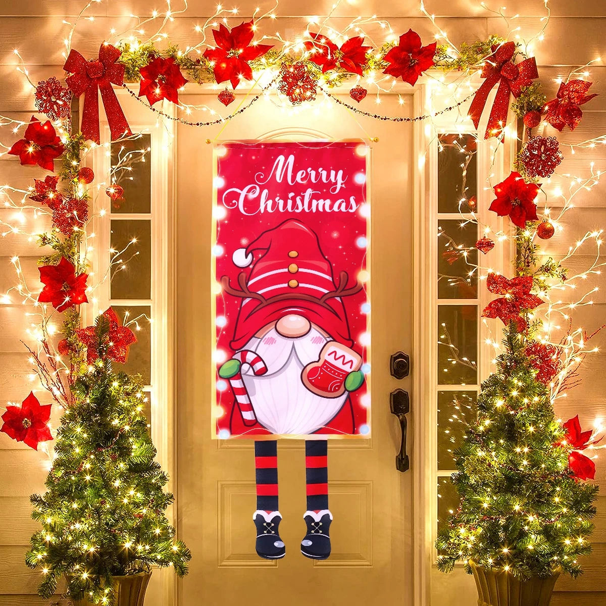 Christmas Hanging Flags for Festive Porch Decor - Image 3