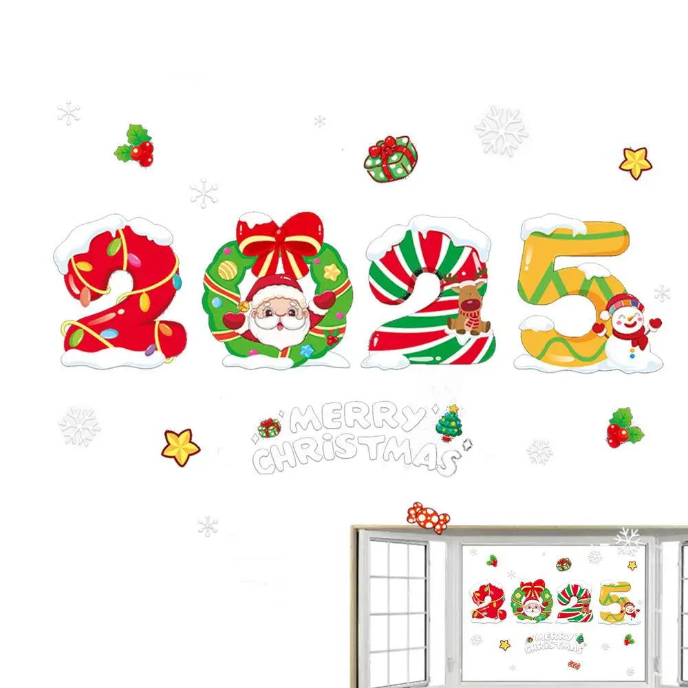 Festive Christmas Window Clings: Santa, Snowflakes & Elk - Image 6