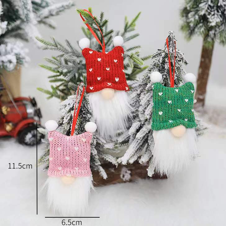 Set of 3 Christmas Gnome Elf Ornaments - Image 42