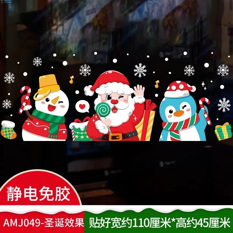 Festive Christmas Window Clings - Santa, Deer & Snowflakes - Image 17