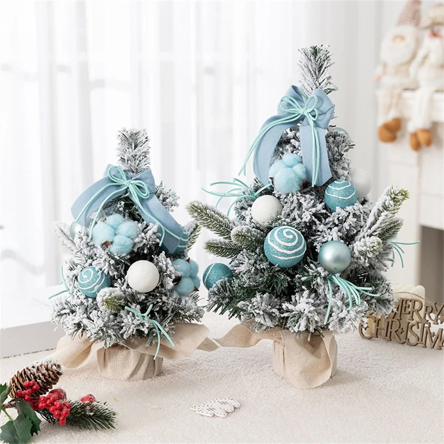 Vibrant Mini Christmas Tree Ornaments - Flocking Colors - Image 24
