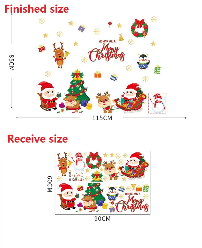 Removable Santa Claus & Christmas Tree Wall Stickers - Image 11