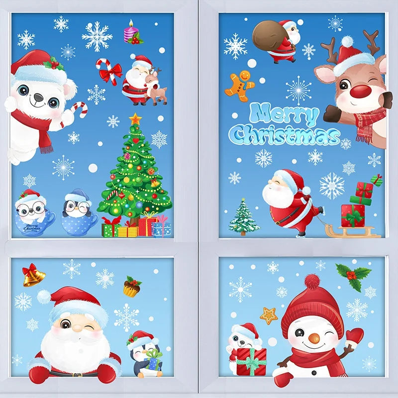 Festive Snowflake Window Clings for Holiday Cheer - Image 5