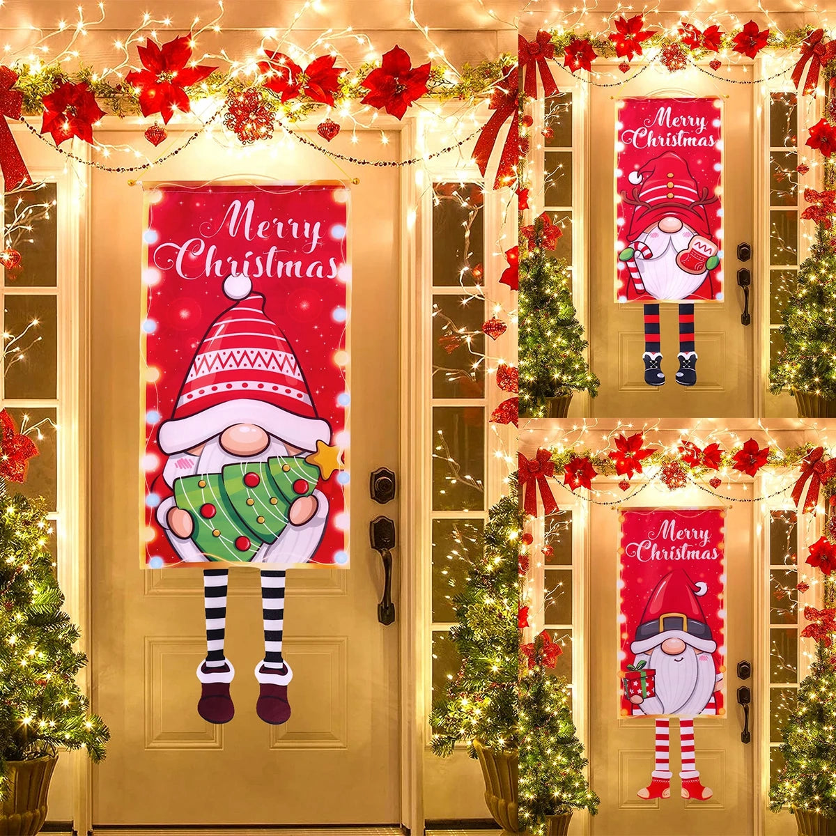 Christmas Hanging Flags for Festive Porch Decor