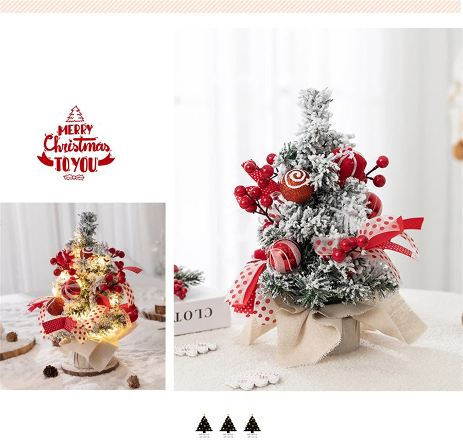 Vibrant Mini Christmas Tree Ornaments - Flocking Colors - Image 21