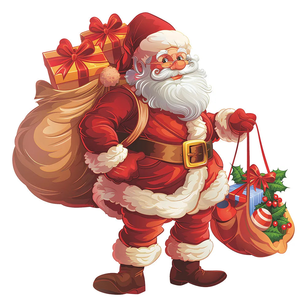 Festive Santa Claus Window Stickers for Christmas